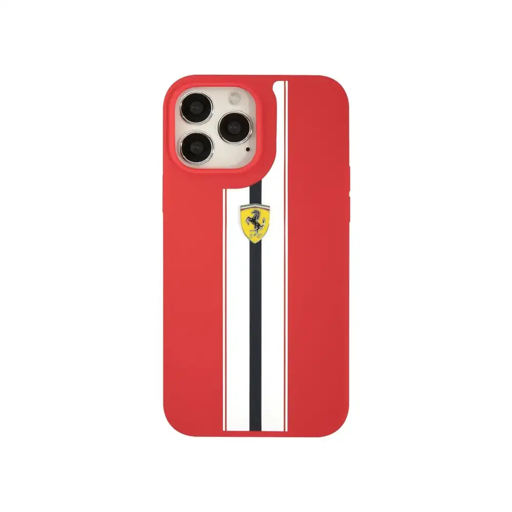 Case protector Ferrari para iPhone 13 Pro MAX -Rojo, blanco y