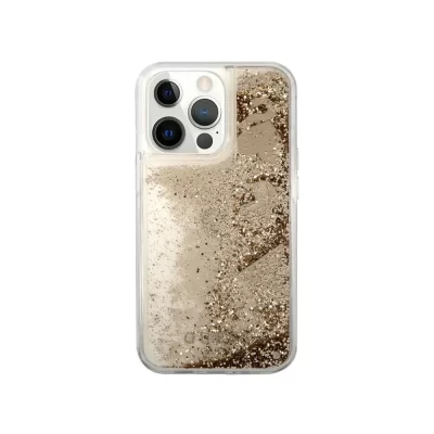 case protector para iphone 13 pro max guess gold glitter