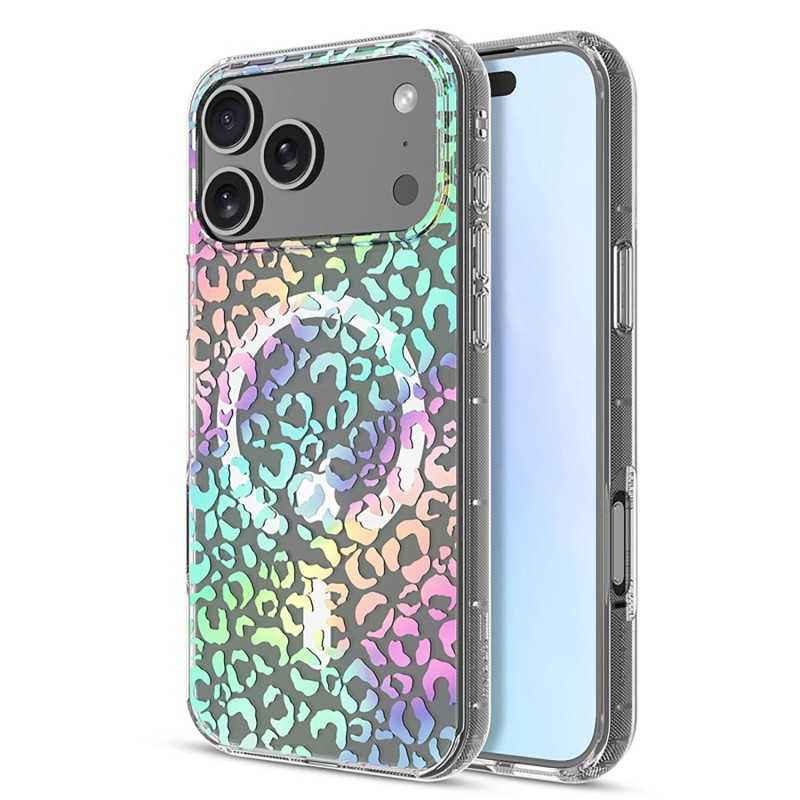 Funda MYBAT Mood Mag holograma leopardo para iPhone 17 Pro Max con diseño delgado y compatibilidad MagSafe